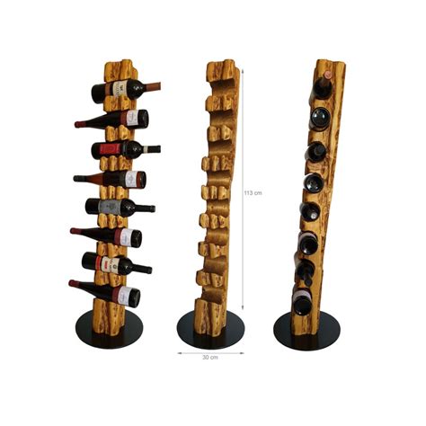 Wood And Wishes Rustic Wine Stand Solid Wood Wine Rack Handcrafted From Germany For 8 Bottles Of