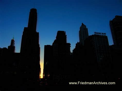 Chicago Skyline at Sunset – The Friedman Archives – Stock Photo Images ...