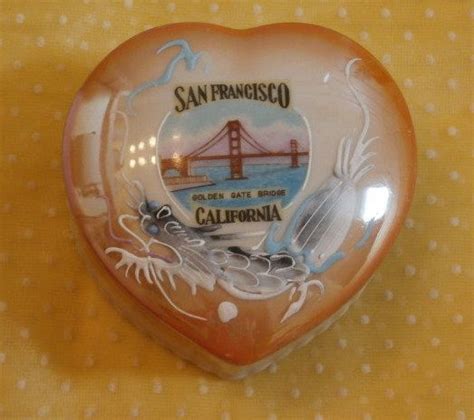 Vintage Dragonware Trinket Box Souvenir Of San Francisco Golden Gate