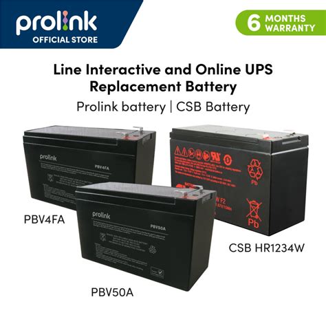 Prolink Pbv Fa Pbv A Csb Gp Csb Hr Maintenance Free Vrla