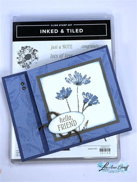 Inked Tiled Blues Stampin Up Birthday Cards Designer Paper Cards