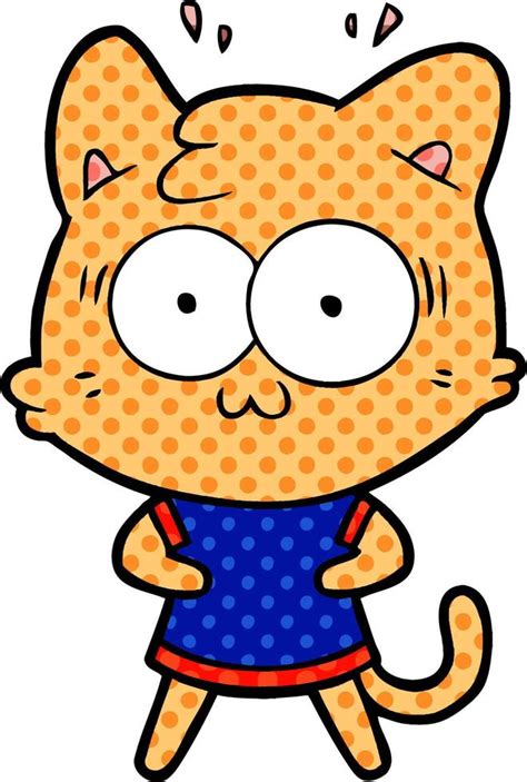 cartoon surprised cat 12420617 Vector Art at Vecteezy