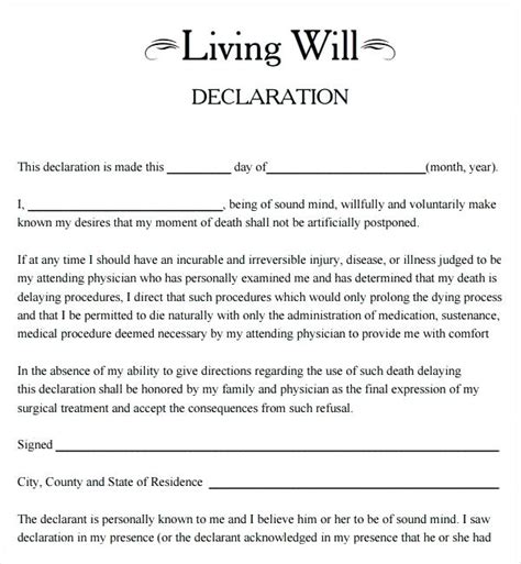 Free Printable State Of Ohio Living Will Form Printable Forms Free Online