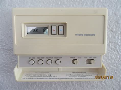 16 Yr Old White Rodgers Thermostat Resets Every Day At 6am Cant Be Kept Set Below 68 Degrees