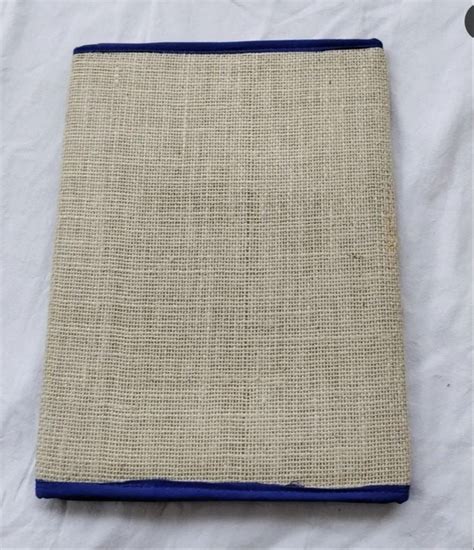 Brown Blue Office Jute File Folder Paper Size B5 Size 13x7 Cm Lxw