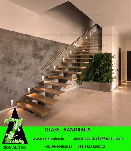 Ss Handrails With Glass At Rs 300sq Ft Glass Handrail In Coimbatore