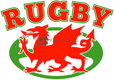 Royalty Free Image Rugby Ball Wales Red Welsh Dragon By Patrimonio