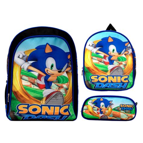 Bolsa Escolar Menino Infantil Sonic The Hedgehog Costas No Shoptime