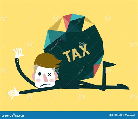 Businessman And Tax Burden Stock Vector Illustration Of Metaphor