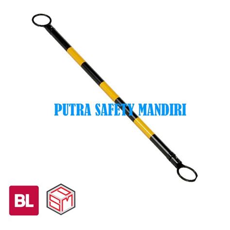 Jual CONE BAR STIK PENGHUBUNG KERUCUT MARKA JALAN WARNA HITAM KUNING