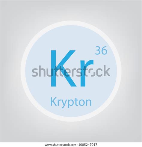 Krypton Kr Chemical Element Icon Vector Stock Vector Royalty Free