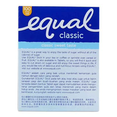 equal sweetener  sachets