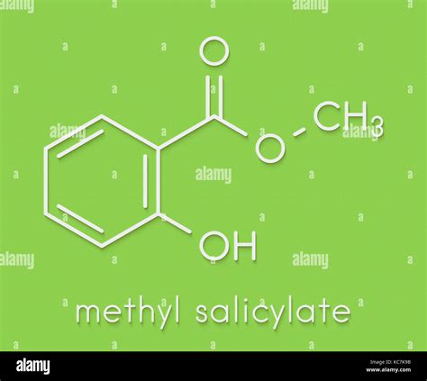 Methyl Salicylate Wintergreen Oil Molecule Acts As Rubefacient Used As Flavoring Agent And