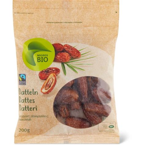 Acquista Bio Fairtrade Datteri Essiccati Senza Nocciolo Migros