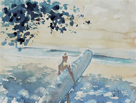 Wavesbyjohny Watercolors Paintings Surf Art