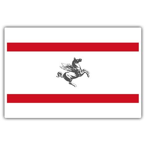 Flag Sticker Tuscany Region Italy