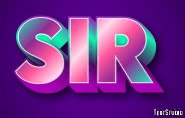 Sir Text Effect And Logo Design Word