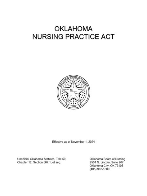 Oklahoma Nurse Practice Act