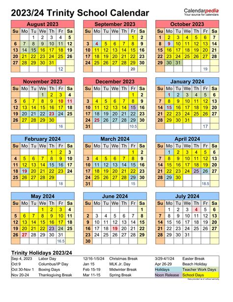 Trinity Episcopal School Calendar 2024 24 Reiko Charlean