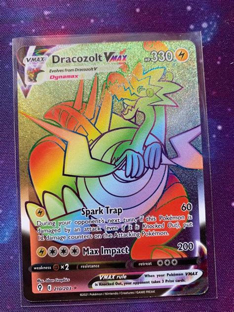 Dracozolt Vmax Evolving Skies Pokémon TCG 興趣及遊戲 玩具 遊戲類 Carousell