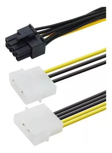 Cabo Adaptador 8 Pinos 6 2 Molex Duplo Placa De Video Parcelamento