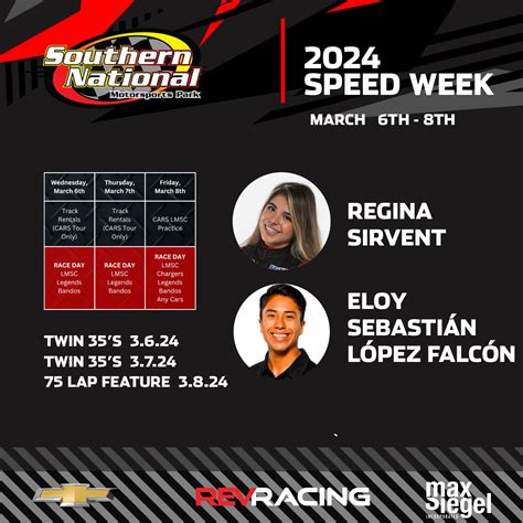 Rev Racing To Field Regina Sirvent And Eloy Falcon At Southern National