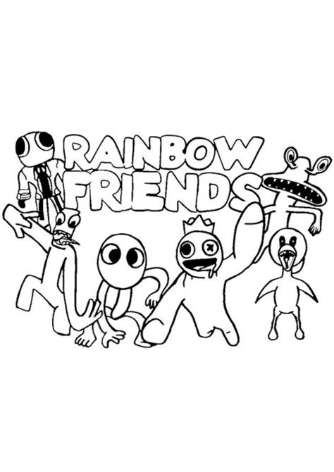 Rainbow Friends Para Colorir - 23 Desenhos do Rainbow Friends para Colorir
