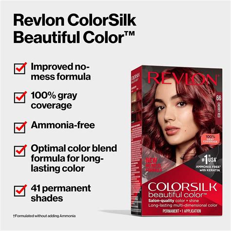 Permanent Hair Color By Revlon Permanent Brown Hair Dye Colorsilk With 100 Gray Coverage