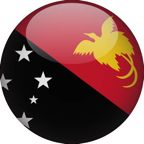 Papua New Guinea 3D Rounded National Flag Button Icon 4712044 Vector ...