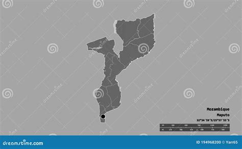 Location Of Nassa Province Of Mozambique Bilevel Stock Illustration