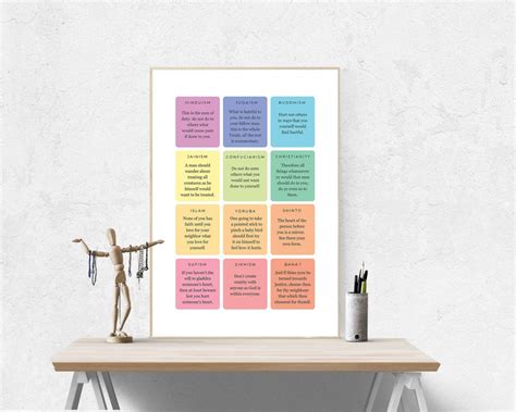 Golden Rule Poster Printables Rainbow Colorful Wall Art Instant Download Poster 3 Pack 24x36 ...