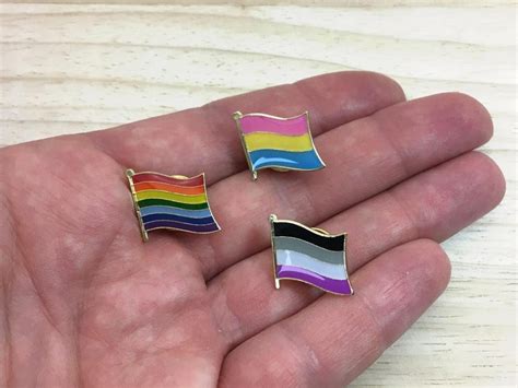 Lgbt Pride Pin Badge Bisexual Pansexual Asexual Bi Genderqueer Etsy