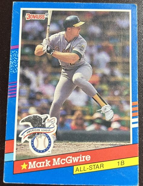 Donruss Mark Mcgwire All Star Card Rare Error No Dot After