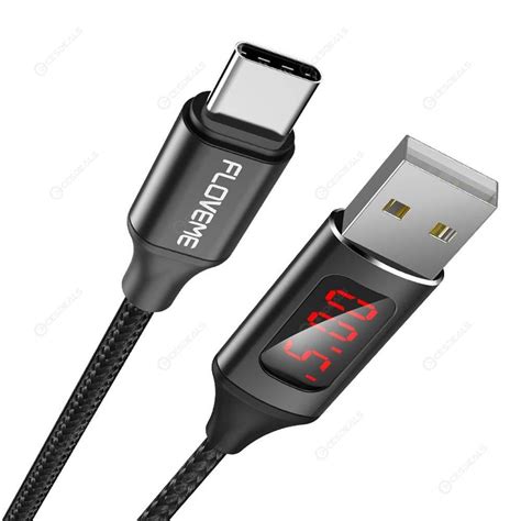 K P Floveme Usb C Laddningskabel Med Display Themobilestore