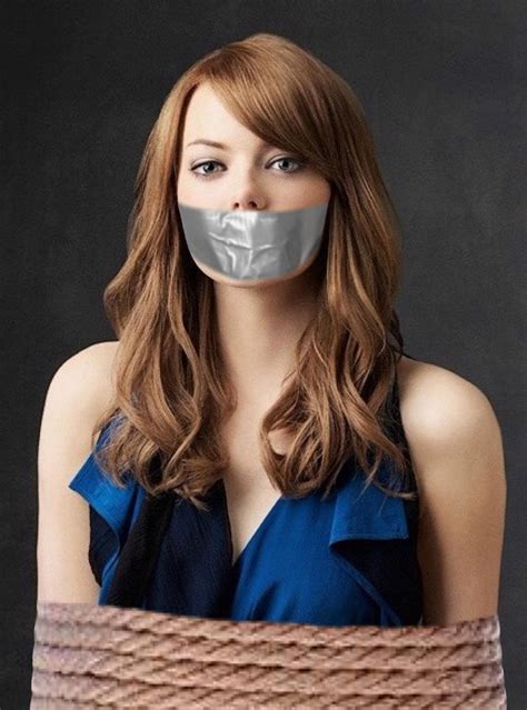 Emma Stone Rope Tied And Tape Gagged By Goldy On Deviantart