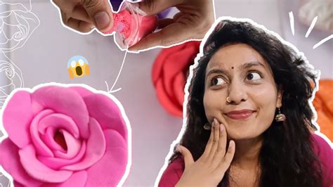 Omg Perfect Diwali Diy 💡 Making Rose From Clay 😱🌹 Clay Art