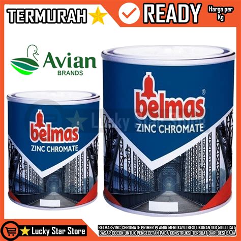 Jual Belmas Zinc Chromate Primer Plamir Meni Kayu Besi Ukuran Kg Kilo