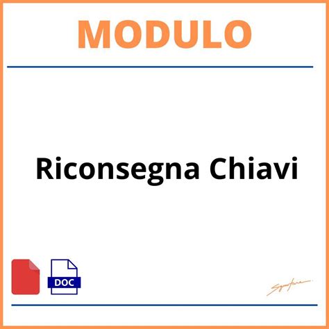 Modulo Riconsegna Chiavi