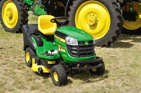 Modern Agricultural John Deere Machinery Exhibited At The Agricultural