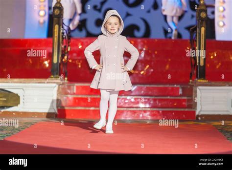 MOSCOW - JAN 26: Girl walks runway during Stillini kids fashion show ...