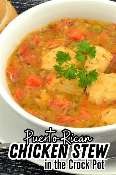 Flavorful Puerto Rican Chicken Stew Crock Pot Recipe - Serendipity And ...