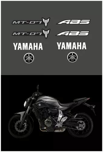 Kit Adesivos Moto Yamaha Mt07 Preta Ca 15081 Parcelamento Sem Juros