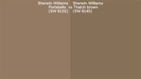 Sherwin Williams Portabello Vs Thatch Brown Side By Side Comparison