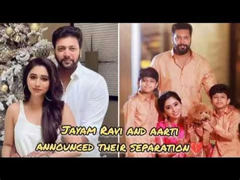 Tamil actor jayam Ravi and aarti announced separation after 15 years of