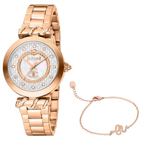 Часы женские JUST CAVALLI JC1L257M0045_SET: сталь, чешские кристаллы ...