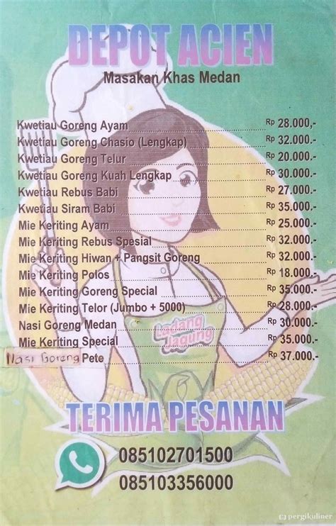 Selalu Diperbarui Menu Depot Acien Sambikerep Surabaya