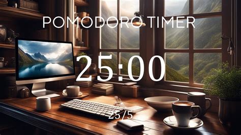 25 5 Pomodoro Timer Calming Guitar Music For Relaxing Studying And