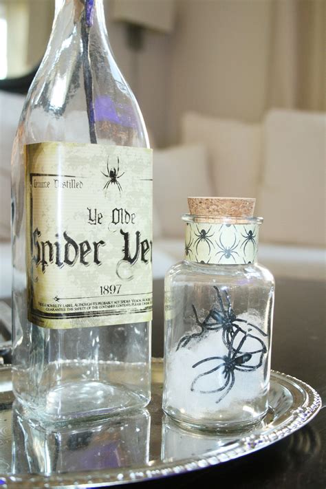 Spider Venom Halloween Decorations Spider Venom Vodka Bottle