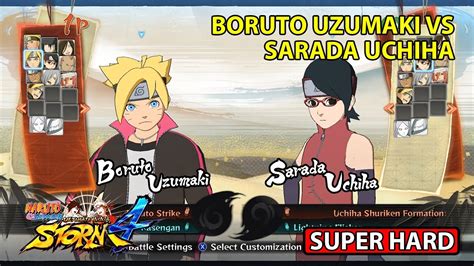 Boruto Vs Sarada Naruto Shippuden Ultimate Ninja Storm 4 Gameplay Youtube