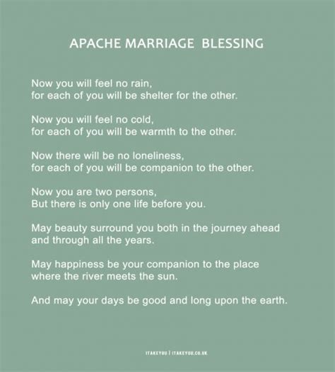 Apache Marriage Blessing Free Printable Wedding Readings